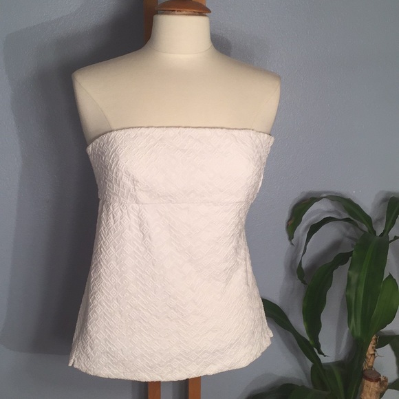 J. Crew Tops - J. Crew Strapless Textured Top